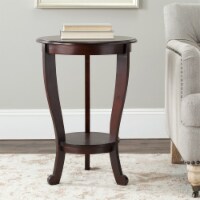 SAFAVIEH Mary Pedestal Side Table Dark Cherry
