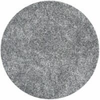 SAFAVIEH Malibu Shag MLS431S Handmade Silver Rug 7' round