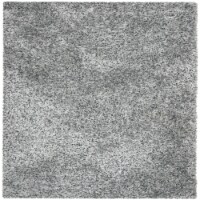 Safavieh MLS431S-7SQ 7 x 7 ft. Square Shag & Flokati Malibu Shag Silver Hand Tufted Rug