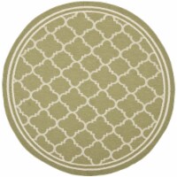 SAFAVIEH Indoor Outdoor CY6918-244 Courtyard Green / Beige Rug 5' 3 round