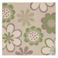 SAFAVIEH Outdoor CY4035A Courtyard Natural Brown / Olive Rug 6' 7  square
