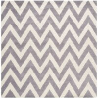 Safavieh CAM139D-4SQ 4 x 4 ft. Cambridge Hand Tufted Square Area Rug, Silver & Ivory
