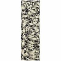 Safavieh SOH723A-212 2 ft. 6 in. x 12 ft. Runner Contemporary Soho Black & Grey Hand Tufted R