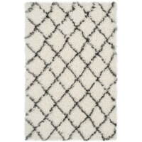 SAFAVIEH Moroccan Shag MSG343A Ivory / Grey Rug 3' 3 x 5' 3
