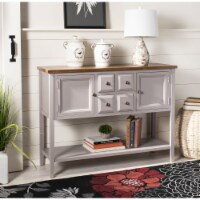 SAFAVIEH Charlotte Storage Sideboard Quartz Grey / Oak