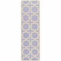 Safavieh CAM125C-212 Cambridge Hand Tufted Runner Rug, Lavander & Ivory - 2 ft.-6 in. x 12 ft