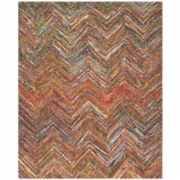 Safavieh NAN141B-8 8 x 10 ft. Large Rectangle Contemporary Nantucket Blue & Multicolor Hand T