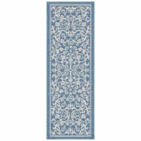 Safavieh CY2098-3103-214 2 Ft. - 2 In. x 14 Ft. Runner- Indoor - Outdoor Courtyard Blue Natur
