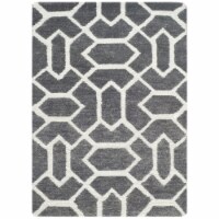 Safavieh STF531B-2 2 x 3 ft. Hand-knotted Santa Fe Nikoleta Modern Wool Rectangle Rug, Charco