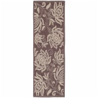 Safavieh CY2961-3409-210 2 ft. -4 in. x 9 ft. -11 in. Runner Indoor-Outdoor Courtyard- Chocol