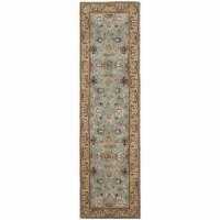 SAFAVIEH Heritage HG958A Handmade Blue / Gold Rug 2' 3 x 8'