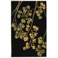 Safavieh SOH316B-6 6 x 9 ft. Medium Rectangle Contemporary Soho Black & Lime Hand Tufted Rug