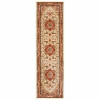 Safavieh LNH330R-212 2 ft. 3 in. x 12 ft. Runner Lyndhurst Ivory & Rust Traditional Rug