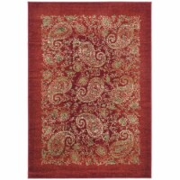 Safavieh LNH224B-5 5 ft. 3 in. x 7 ft. 6 in. Medium Rectangle Lyndhurst Red & Multi Color Tra