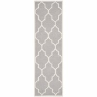 Safavieh DHU632G-210 Dhurries Hand Woven Flat Weave Rectangle Rug- Dark Grey - Ivory- 2 ft. 6