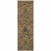 Safavieh CY6953-49-210 2 ft. -2 in. x 9 ft. -11 in. Runner Indoor-Outdoor Courtyard- Gold and