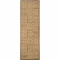 SAFAVIEH Indoor Outdoor CY6947-49 Courtyard Gold / Natural Rug 2' 3 x 10'
