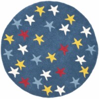 SAFAVIEH Novelty NOV412A Handmade Blue / Multi Rug 3' round
