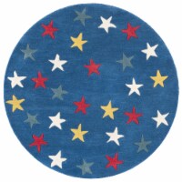 SAFAVIEH Novelty NOV412A Handmade Blue / Multi Rug 4' round