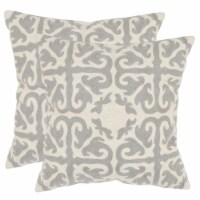 SAFAVIEH Moroccan Pillow Set of 2 Light Grey