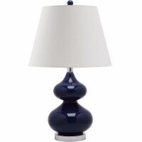 SAFAVIEH Eva Double Gourd Table Lamp | Navy |