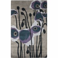 SAFAVIEH Soho Collection SOH853A Handmade Grey / Blue Rug 2' 6 x 6'