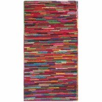 Safavieh NAN142A-29 2 ft. 3 in. x 9 ft. Runner Contemporary Nantucket Pink & Multicolor Hand