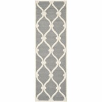 Safavieh CAM710D-28 Cambridge Hand Tufted Runner Rug, Dark Grey & Ivory - 2 ft.6 in. x 8 ft.