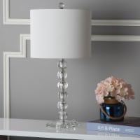 SAFAVIEH Lighting Victoria Crystal Ball Lamp Clear / White