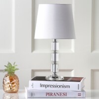 SAFAVIEH Erin Crystal Cube Lamp (Set of 2) | Clear / White |