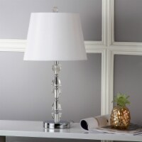 SAFAVIEH Deco Prism Crystal Lamp (Set of 2) | Clear / White |