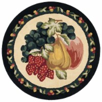 SAFAVIEH Novelty NOV251A Handmade Ivory / Black Rug 3' round