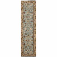 SAFAVIEH Heritage HG958A Handmade Blue / Gold Rug 2' 3 x 18'