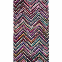 SAFAVIEH Nantucket Collection NAN311A Handmade Multi Rug 2' 3 x 4'