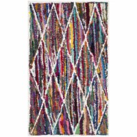 Safavieh NAN313A-24 2 ft. 3 in. x 4 ft. Runner Contemporary Nantucket Multicolor Hand Tufted