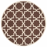 SAFAVIEH Cambridge CAM125H Dark Brown / Ivory Rug 8' round