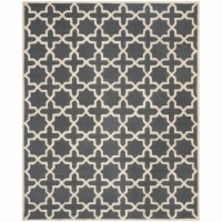 Safavieh CAM125X-8 Cambridge Hand Tufted Rectangle Rug, Dark Grey & Ivory - 8 x 10 ft.