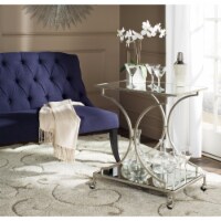 SAFAVIEH Ignatius Bar Cart Silver / Mirror