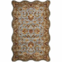 Safavieh HG822A-24S 2 ft. - 3 in. x 4 ft. Accent - Scallop- Traditional Heritage Blue And Bei