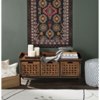 SAFAVIEH Isaac 3-Drawer Wooden Storage Bench Oak