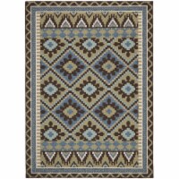 Safavieh VER096-0642-8 8 x 11 ft. 2 in. Large Rectangle Indoor & Outdoor Veranda Green & Choc