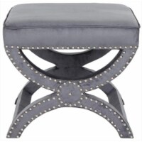 Safavieh MCR4645E Mystic Ottoman Pewter Gray