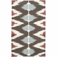Safavieh DHU647A-3 Dhurries Hand Woven Flat Weave Rectangle Rug- Multi- 3 x 5 ft.