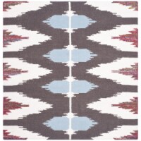 Safavieh DHU647A-6SQ Dhurries Hand Woven Flat Weave Square Rug- Multi- 6 x 6 ft.