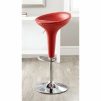 SAFAVIEH Shedrack Swivel Bar Stool Red