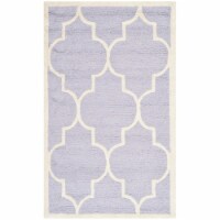 Safavieh CAM134C-3 Cambridge Hand Tufted Rectangle Rug, Lavander & Ivory - 3 x 5 ft.