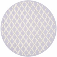 Safavieh CAM137C-6R Cambridge Round Hand Tufted Rug, Lavander & Ivory - 6 x 6 ft.