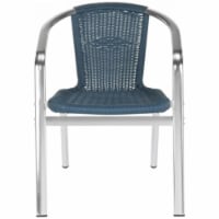 SAFAVIEH Wrangell Indoor Outdoor Stacking Arm Chair 22 W x 22.8 D x 28 H