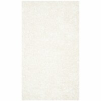 Safavieh MLS431W-4 3 ft. 6 in. x 5 ft. 6 in. Small Rectangle Shag & Flokati Malibu Shag White