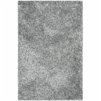 Safavieh MLS431S-4 3 ft. 6 in. x 5 ft. 6 in. Small Rectangle Shag & Flokati Malibu Shag Silve